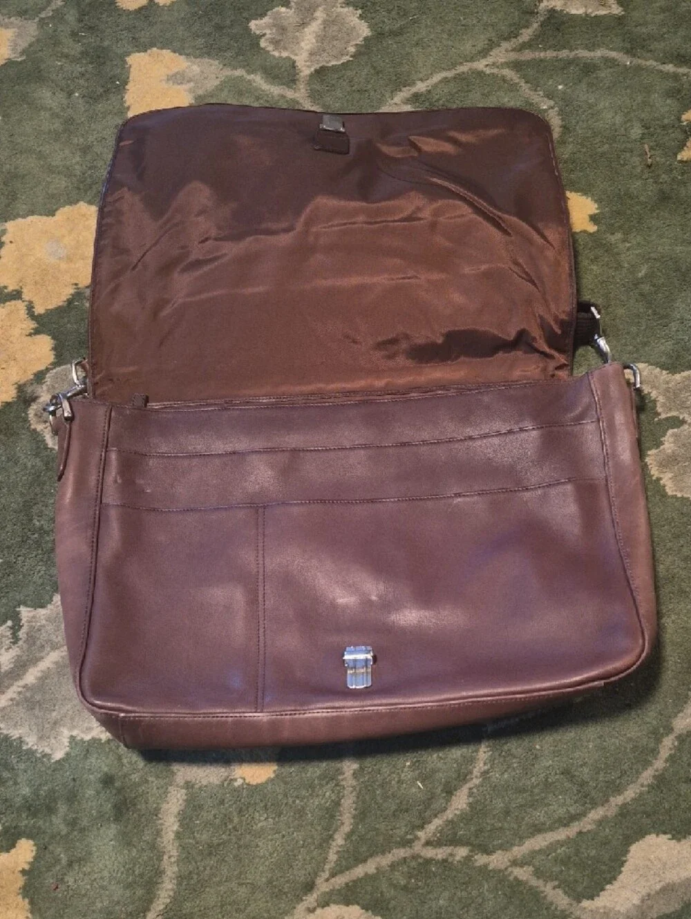 Coach Brown Leather Messenger Bag with Adjustable Strap